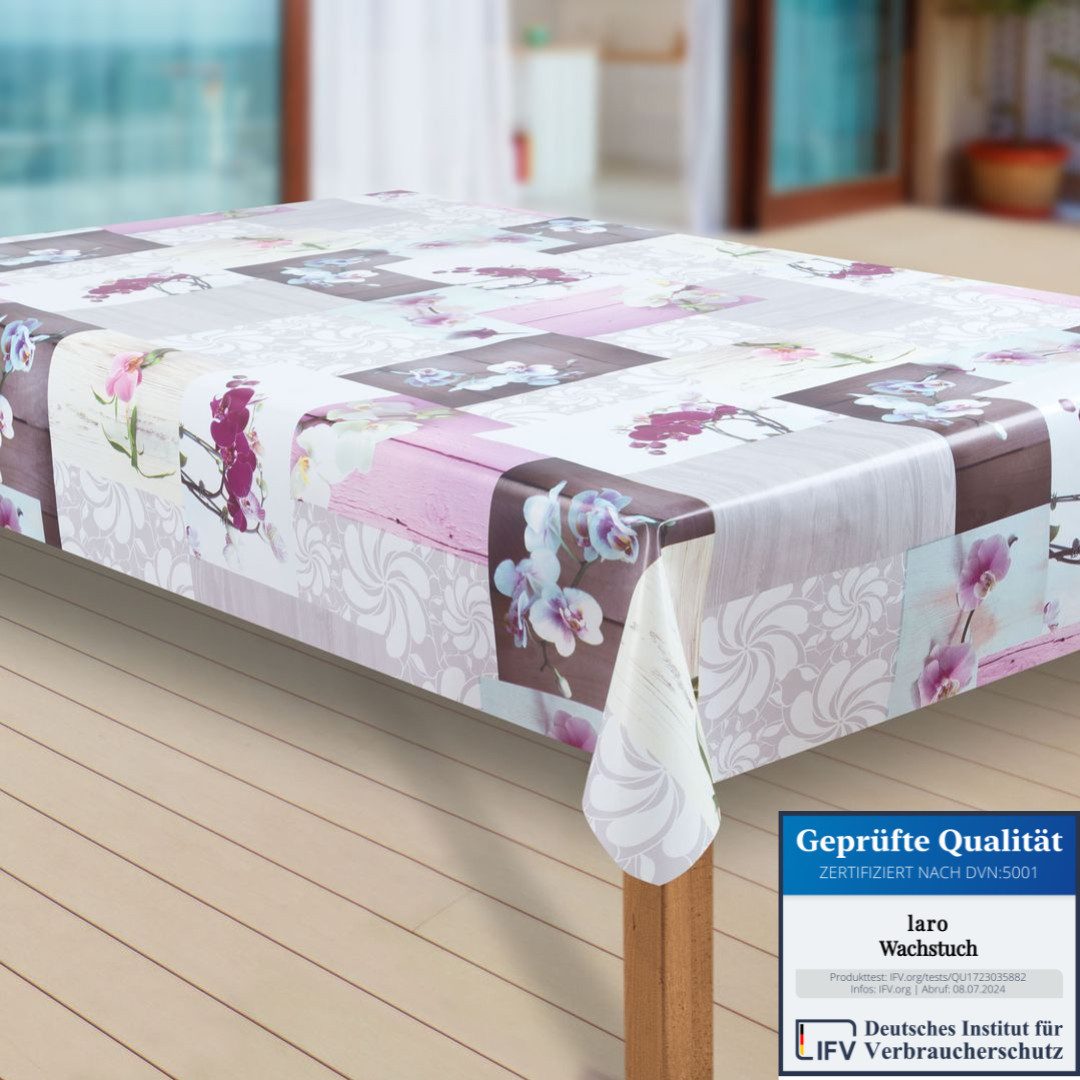 laro Tischdecke Wachstuch-Tischdecken Abwaschbar Orchidee rechteckig günstig online kaufen