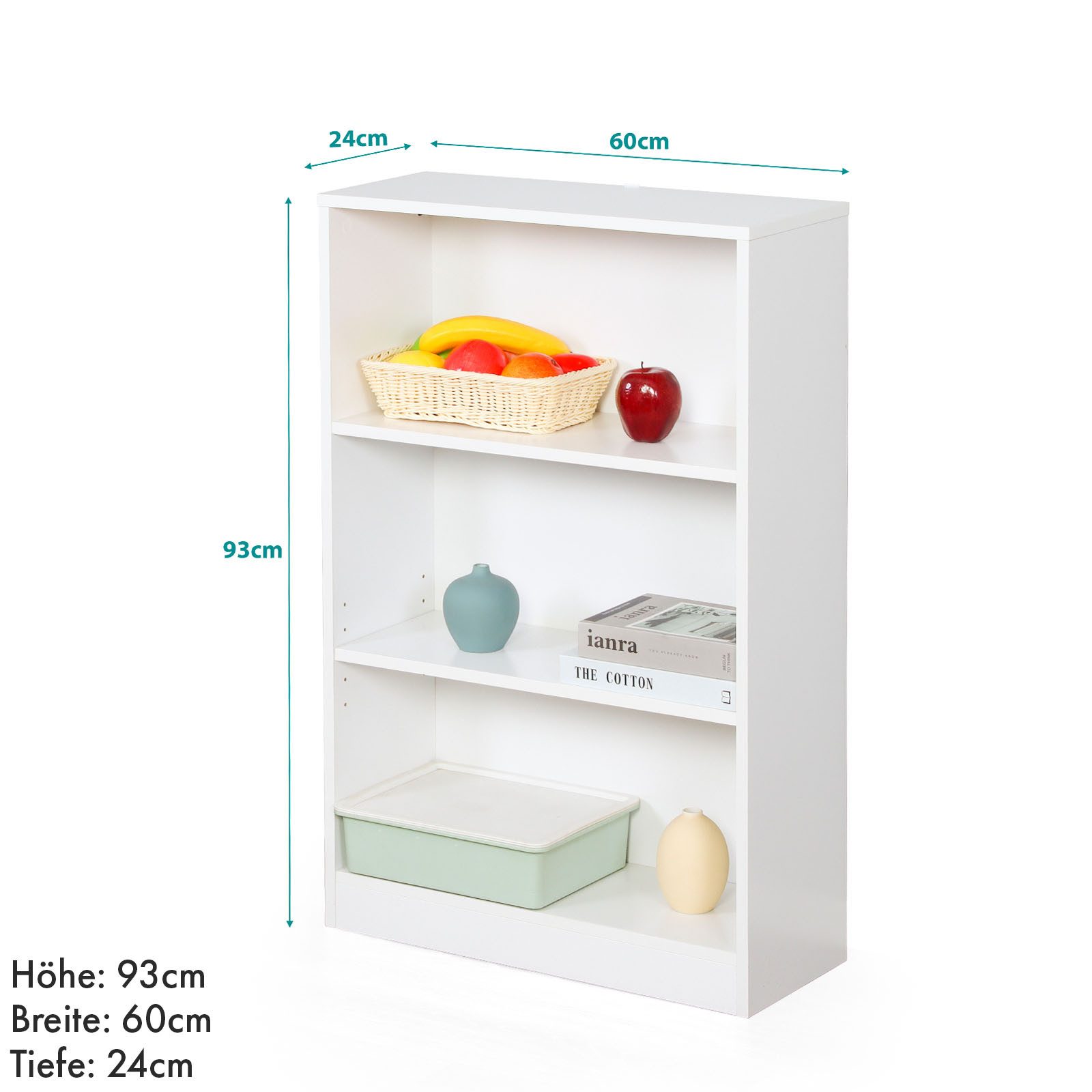 Floordirekt Bücherregal Maine, schmales Holzregal, Standregal günstig online kaufen