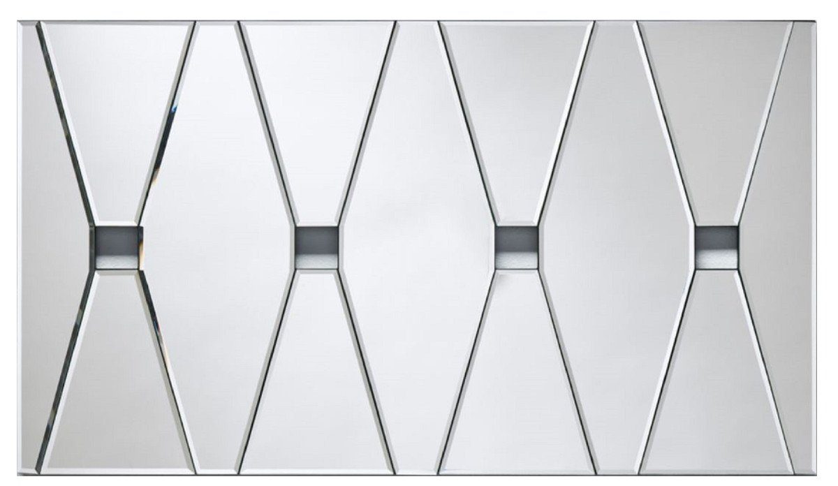 Casa Padrino Wandspiegel Designer Wandspiegel mit 4 Gucklöchern 80 x H. 45 cm - Wohnzimmer Spiegel - Garderoben Spiegel - Luxus Spiegel