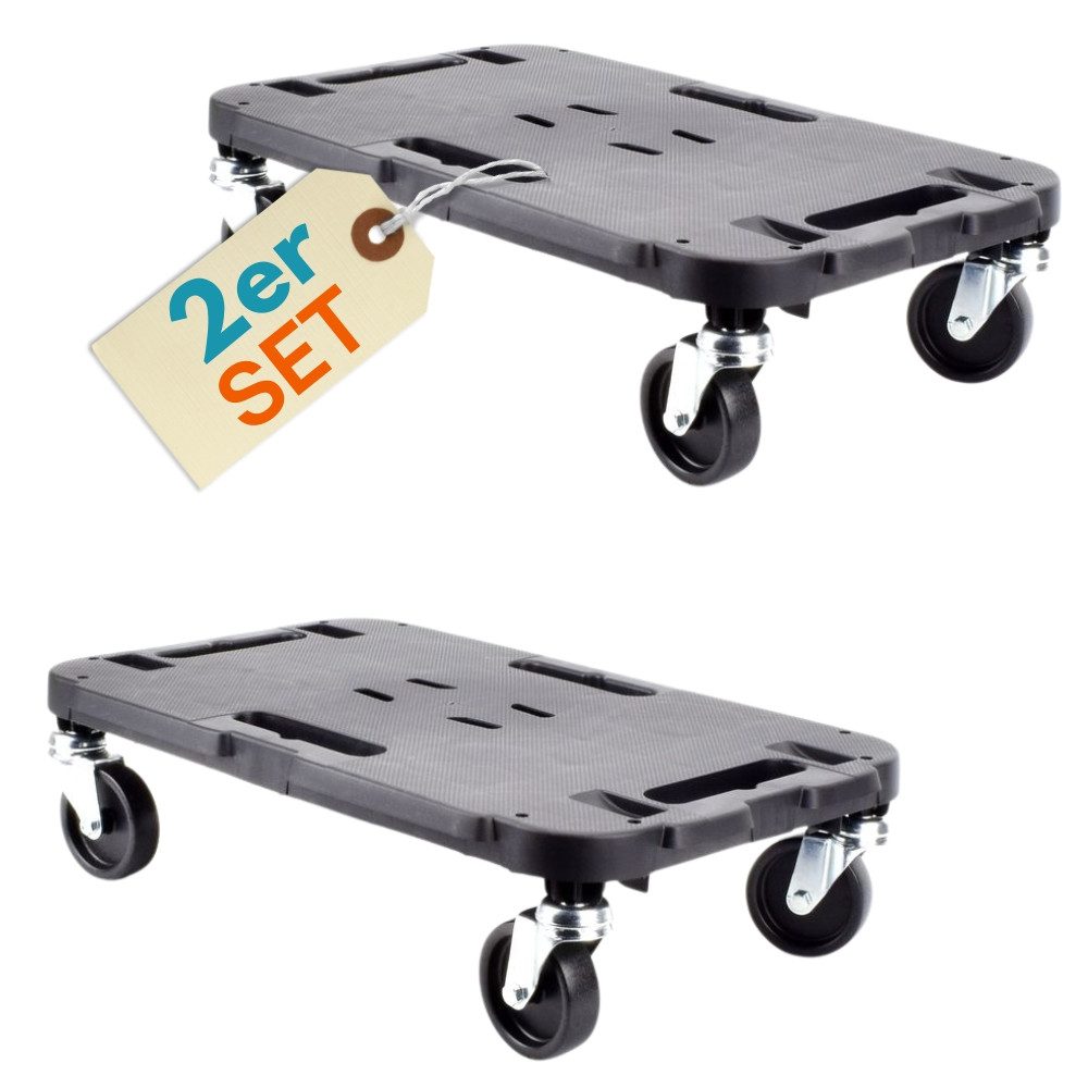 GarPet Transportroller 2er Set Transport Roller Rollbrett Werkstatt Pflanzen Möbel Rollen