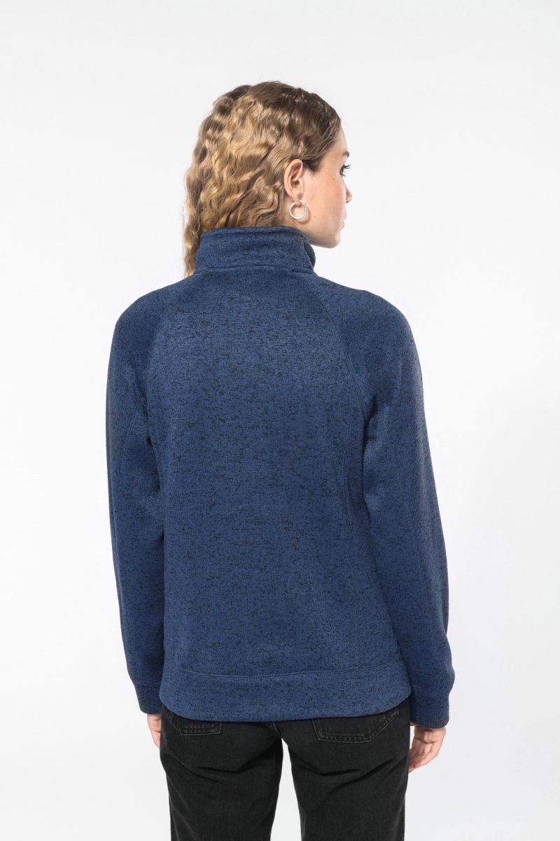 Kariban Outdoorjacke Damen-Weste mit Reißverschluss, aus Chiné