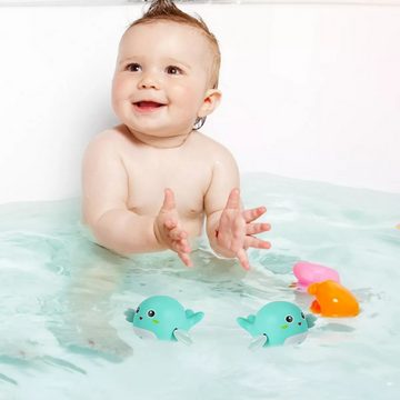 Cbei Badespielzeug Schwimmen Spielzeug Schwimmen Bad für Babys Delphine 3Stück