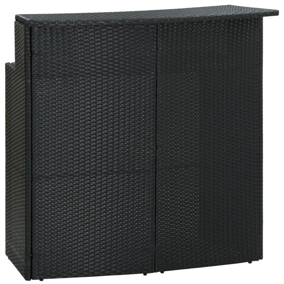 vidaXL Gartentisch »Garten-Bartisch Schwarz 120x55x110 cm Poly Rattan«