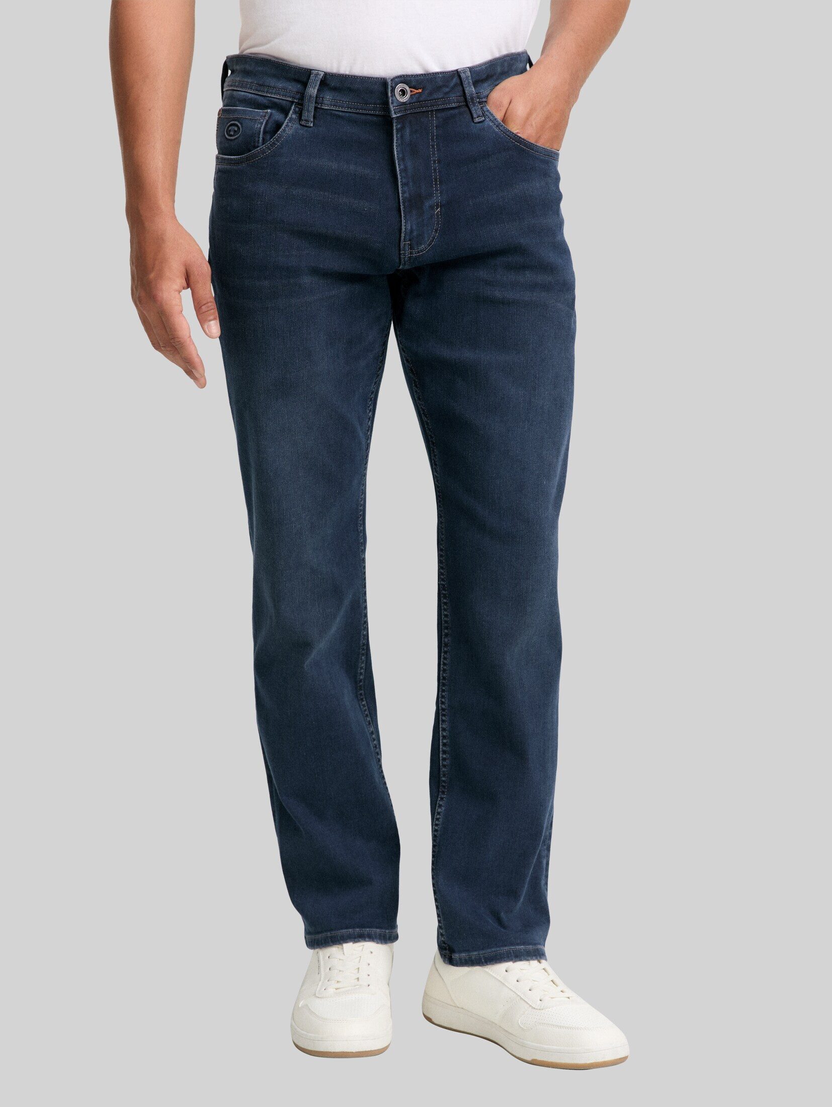 TOM TAILOR Straight-Jeans Jeanshosen TTMARVIN STRAIGHT Jeans mit Superstretch