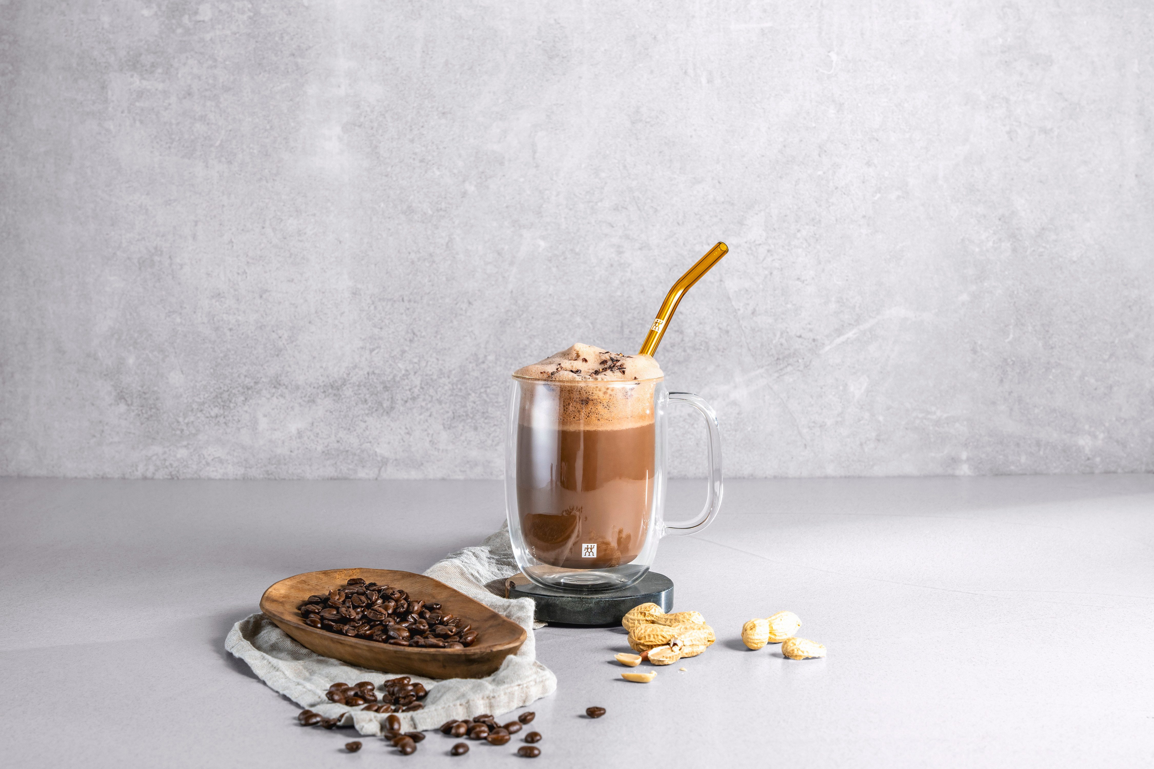 Zwilling Latte-Macchiato-Glas Sorrento Plus, 2-tlg., Borosilikatglas, Doppelwandig, Borosilikatglas, 2-tlg., je 450 ml
