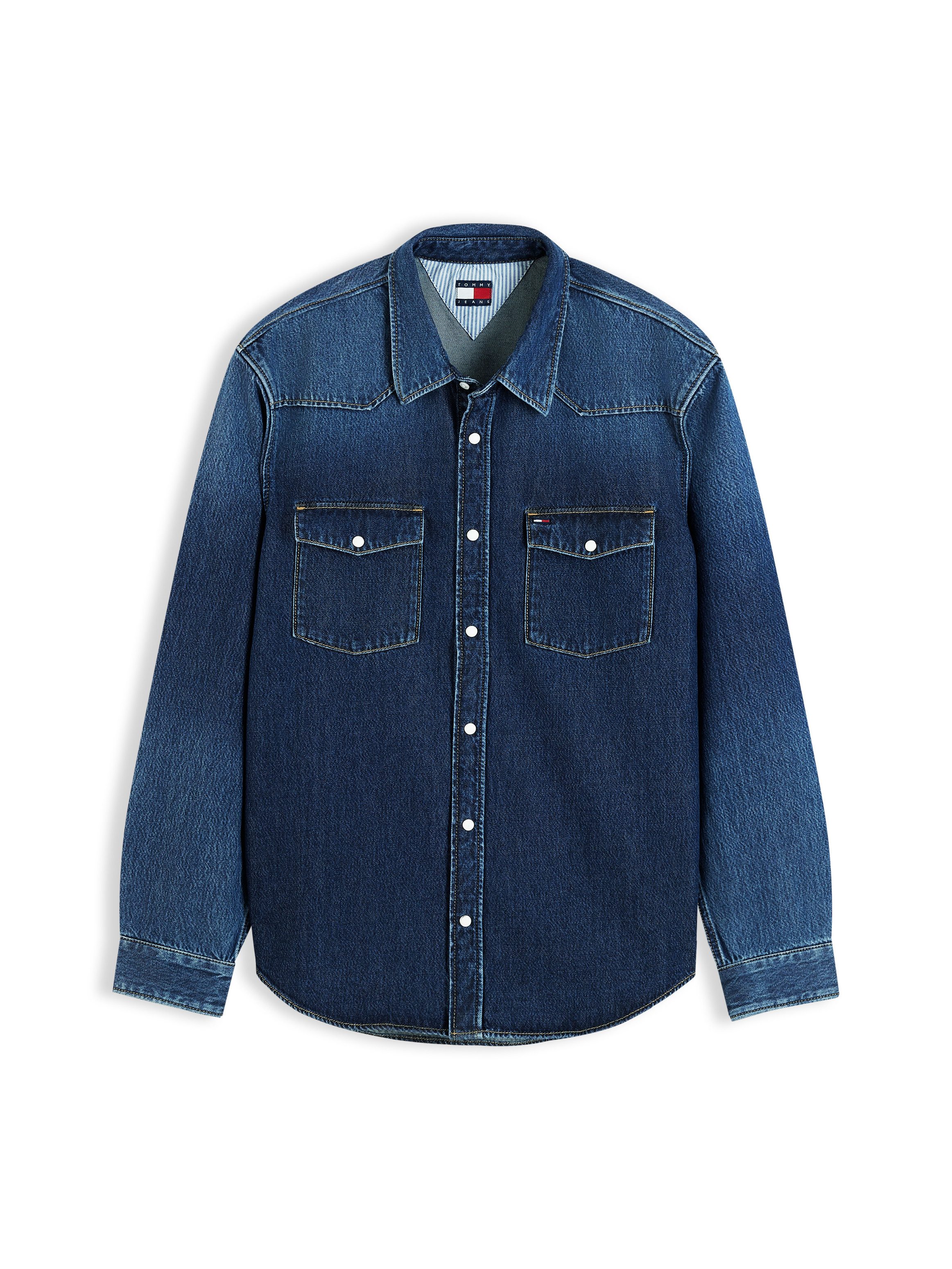 Tommy Jeans Jeanshemd REGULAR WESTERN SHIRT Regular fit mit Klappentaschen
