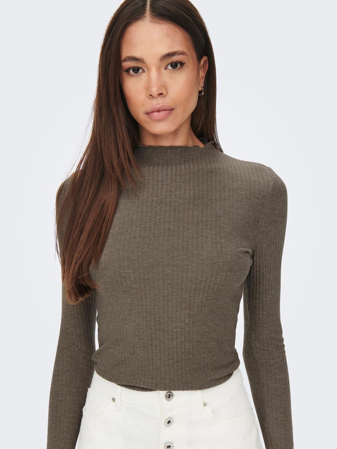 ONLY T-Shirt (1-tlg) ONLEMMA L/S HIGH NECK TOP NOOS JRS