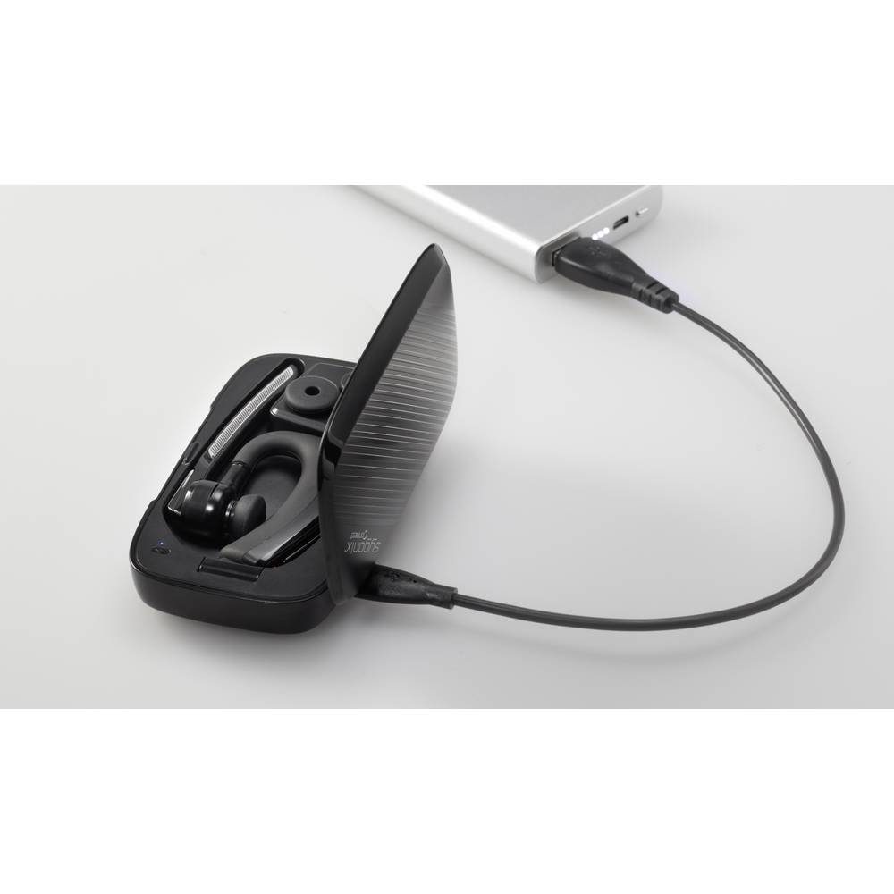 Sygonix Connect Business-Headset mit (Mikrofon-Stummschaltung, Kopfhörer Ladebox Lautstärkeregelung)