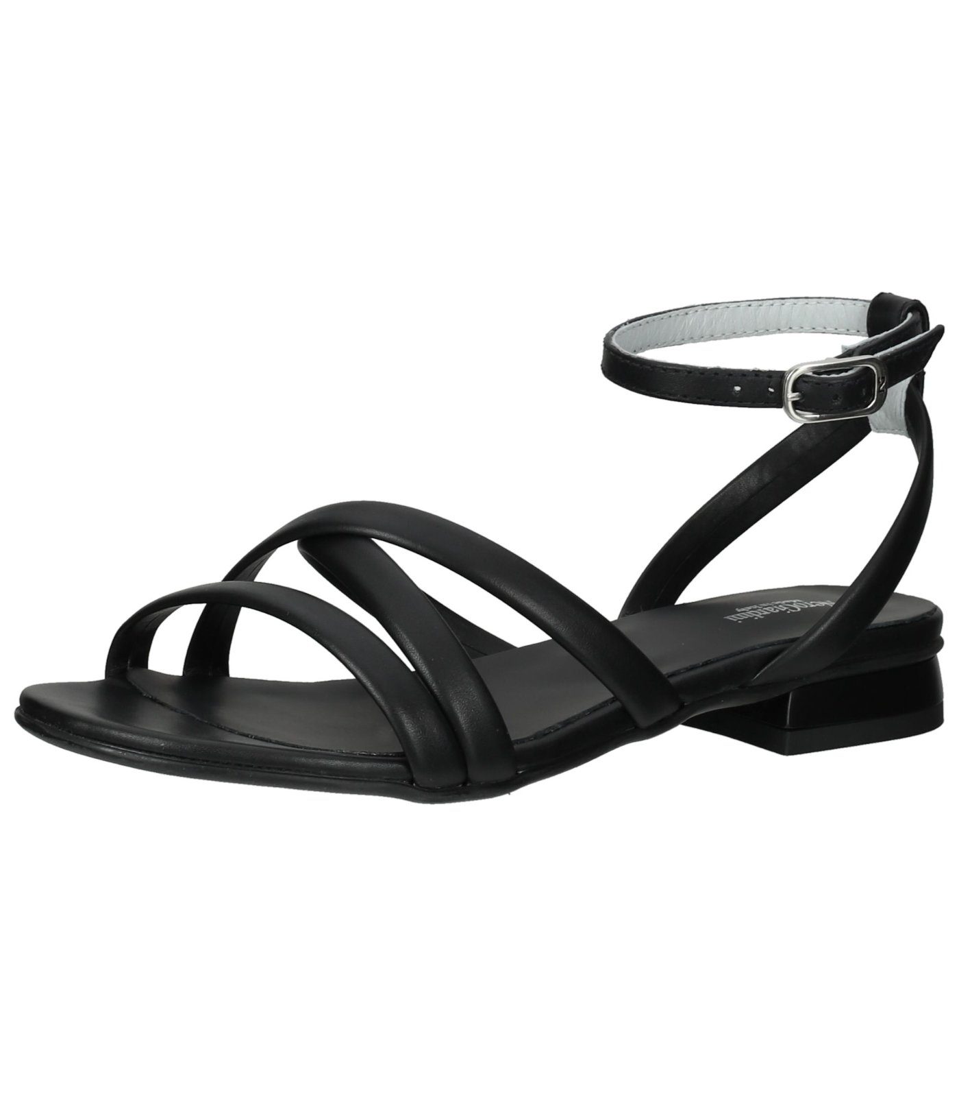 Nero Leder Sandalen Schwarz Riemchensandalette Giardini