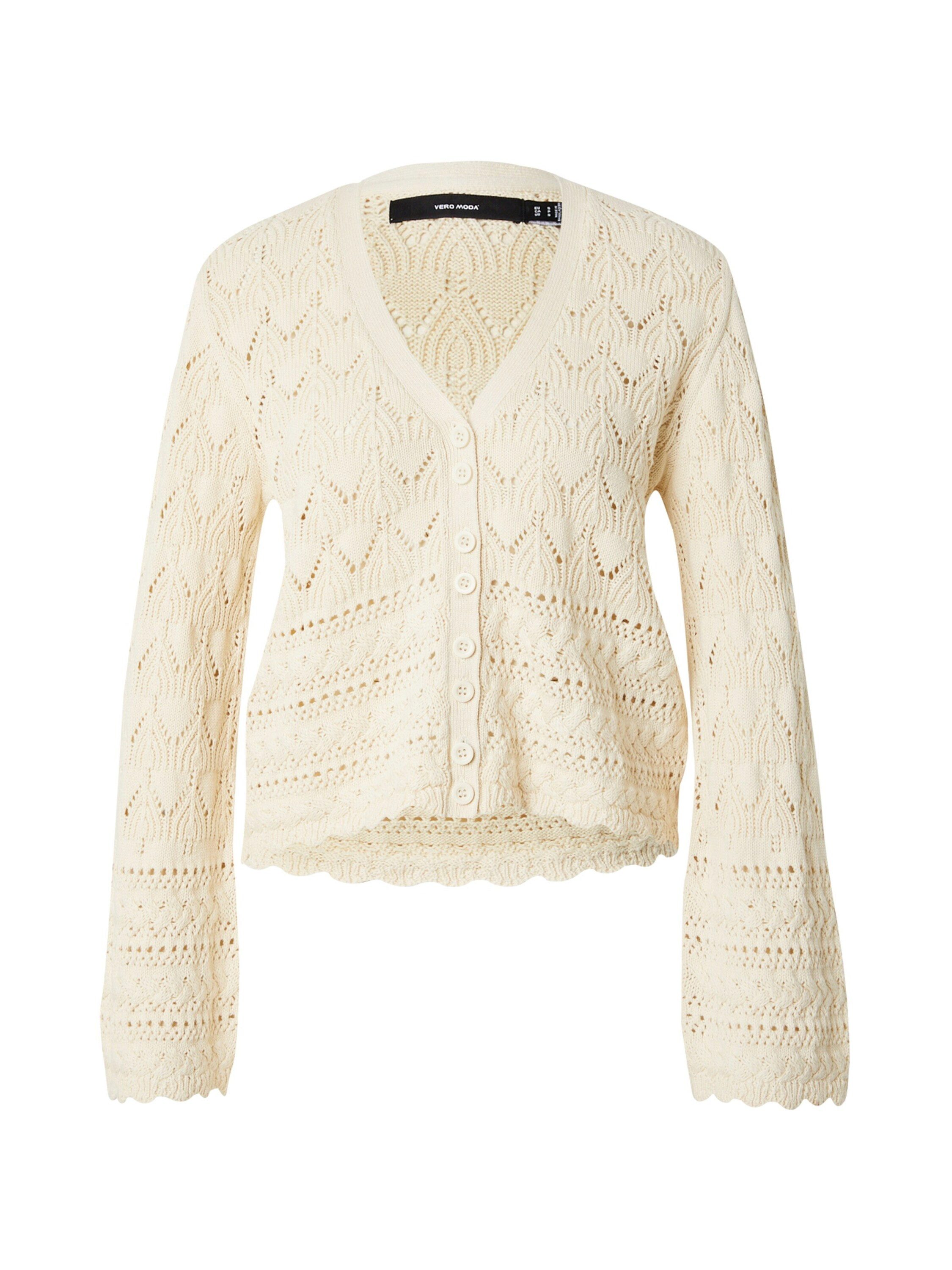 Vero Moda Strickjacke VMLUA (1-tlg) Lochmuster