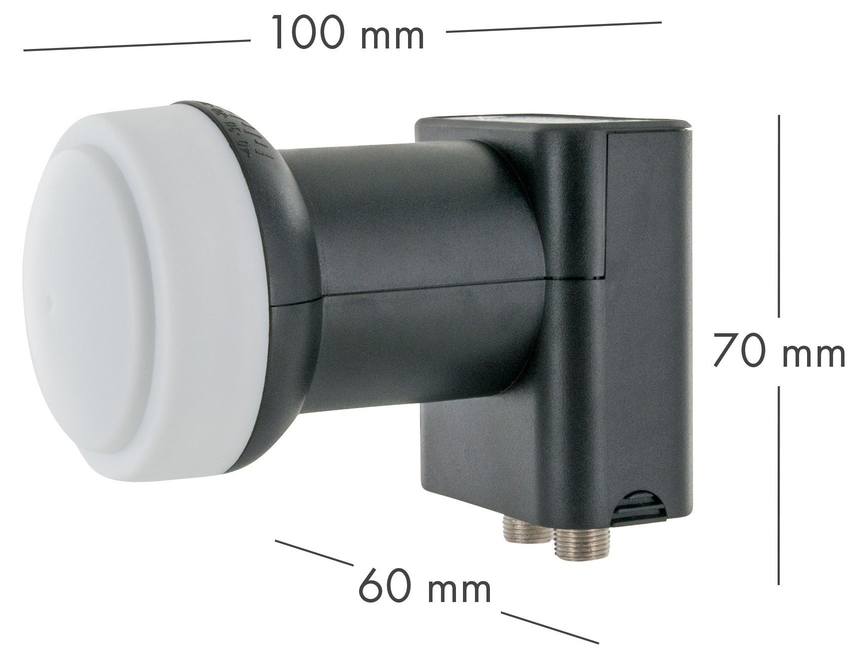 Schwaiger SPI993 011 SAT-Antenne (72 cm, Stahl, Twin LNB, hellgrau)