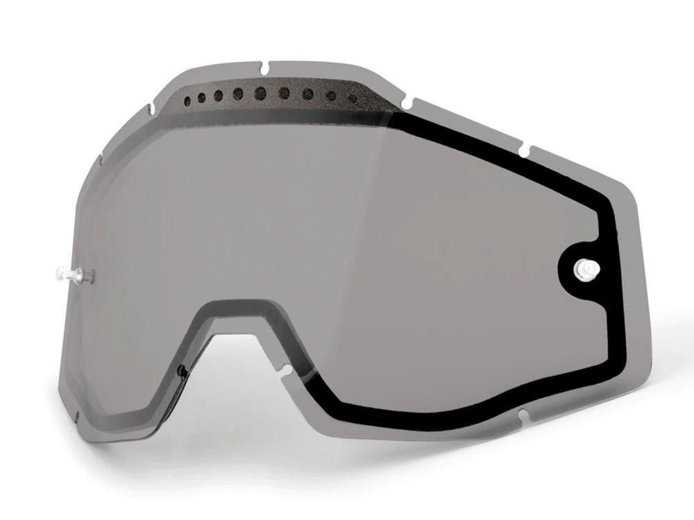 100% Sportbrille 100% Vented Dual Clear Replacement lens unis smoke - belüftete Anti-Fo