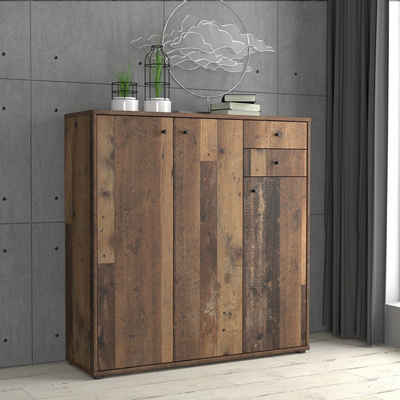 Newroom Kommode Dudley, Kommode Old Wood Modern Sideboard Highboard Büro