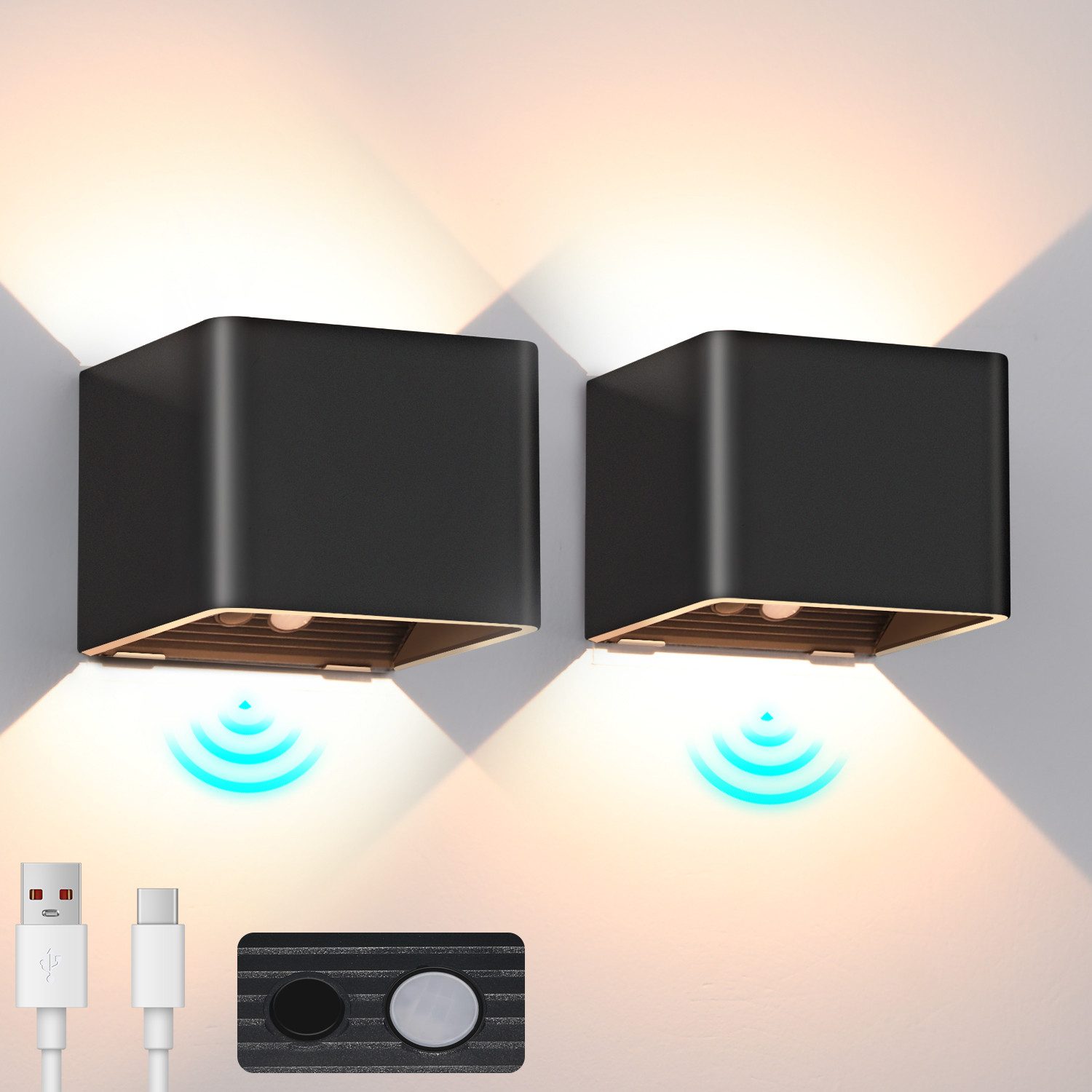 WILGOON LED Wandleuchte Akku Wandleuchte mit günstig online kaufen