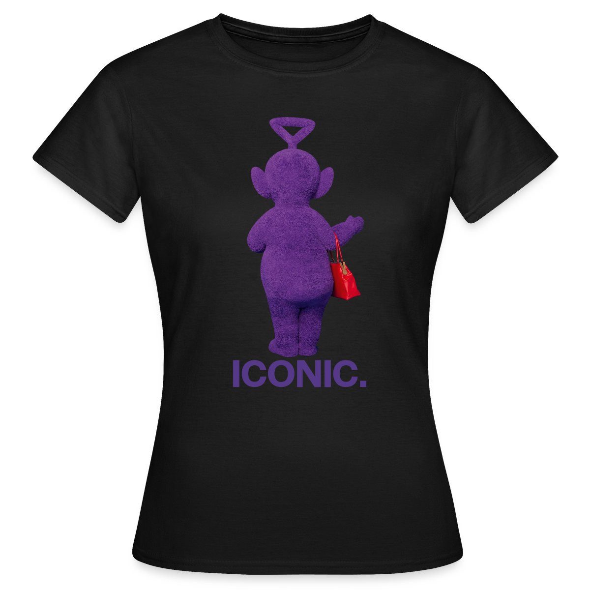 T-Shirt Teletubbies Iconic-Design Tinky Winky & Handtasche Frauen T-Shirt