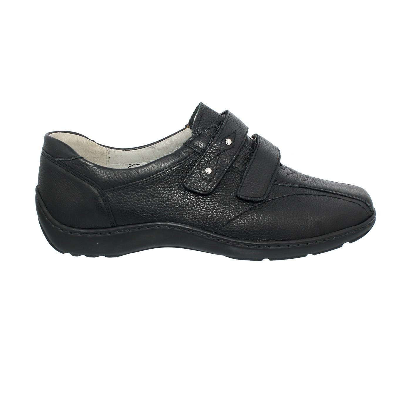 Waldläufer HENNI Klett- Halbschuh, Pigalle, schwarz, Pro- Aktiv Fussbe Klettschuh