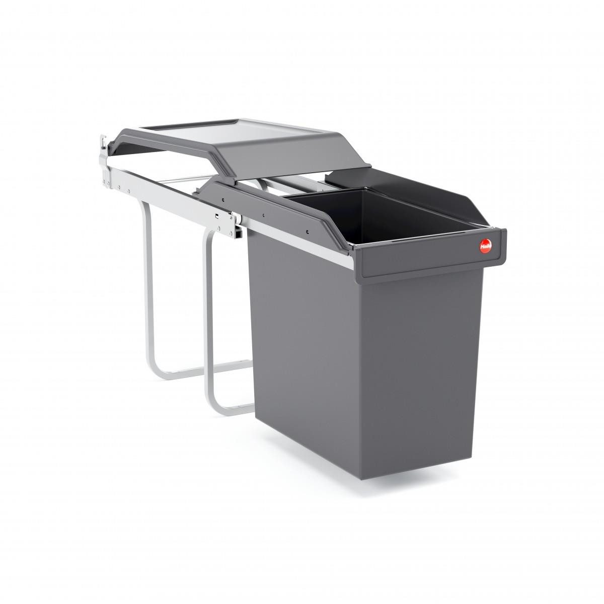 Hailo Einbaumülleimer Hailo Abfallsammler 3650241 Einbau SingleBox 24 L Anthrazit, 1