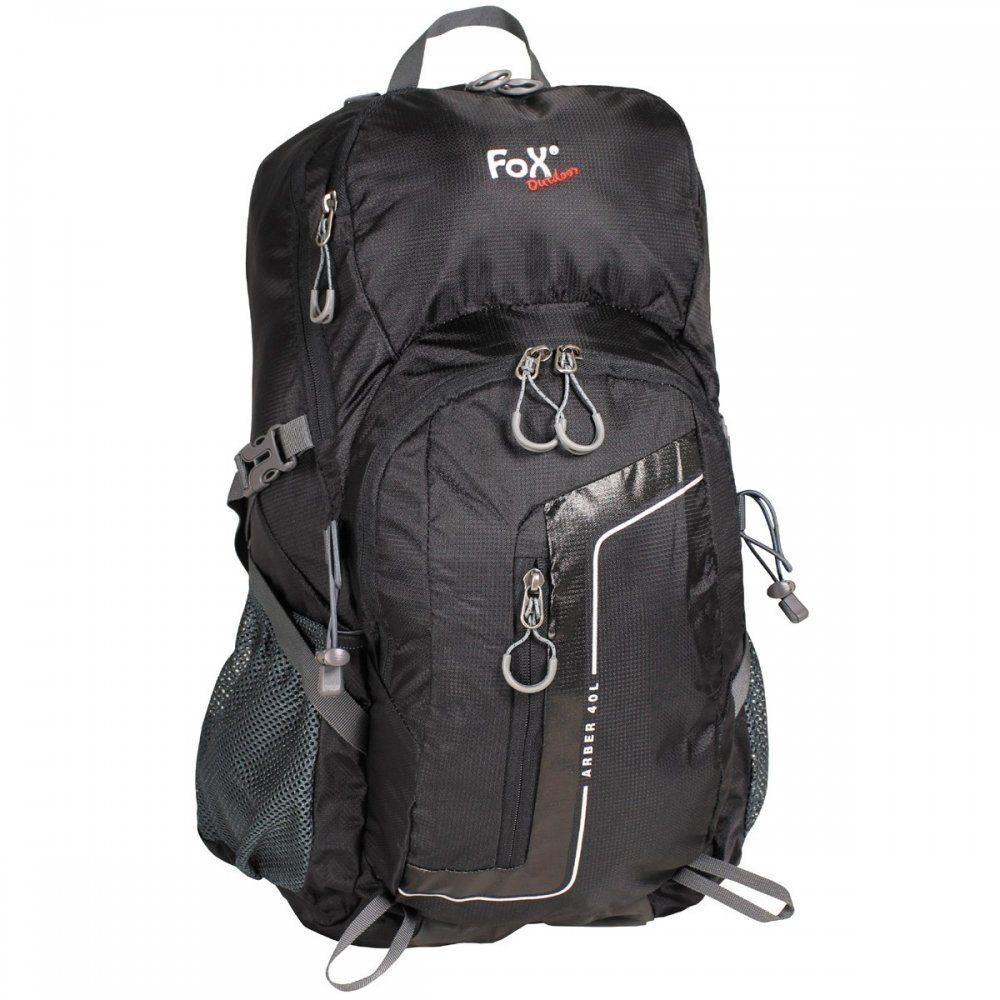 FoxOutdoor Fahrradrucksack Rucksack, "ARBER 40", schwarz, gepolsterte und verstellbare Tragegurte