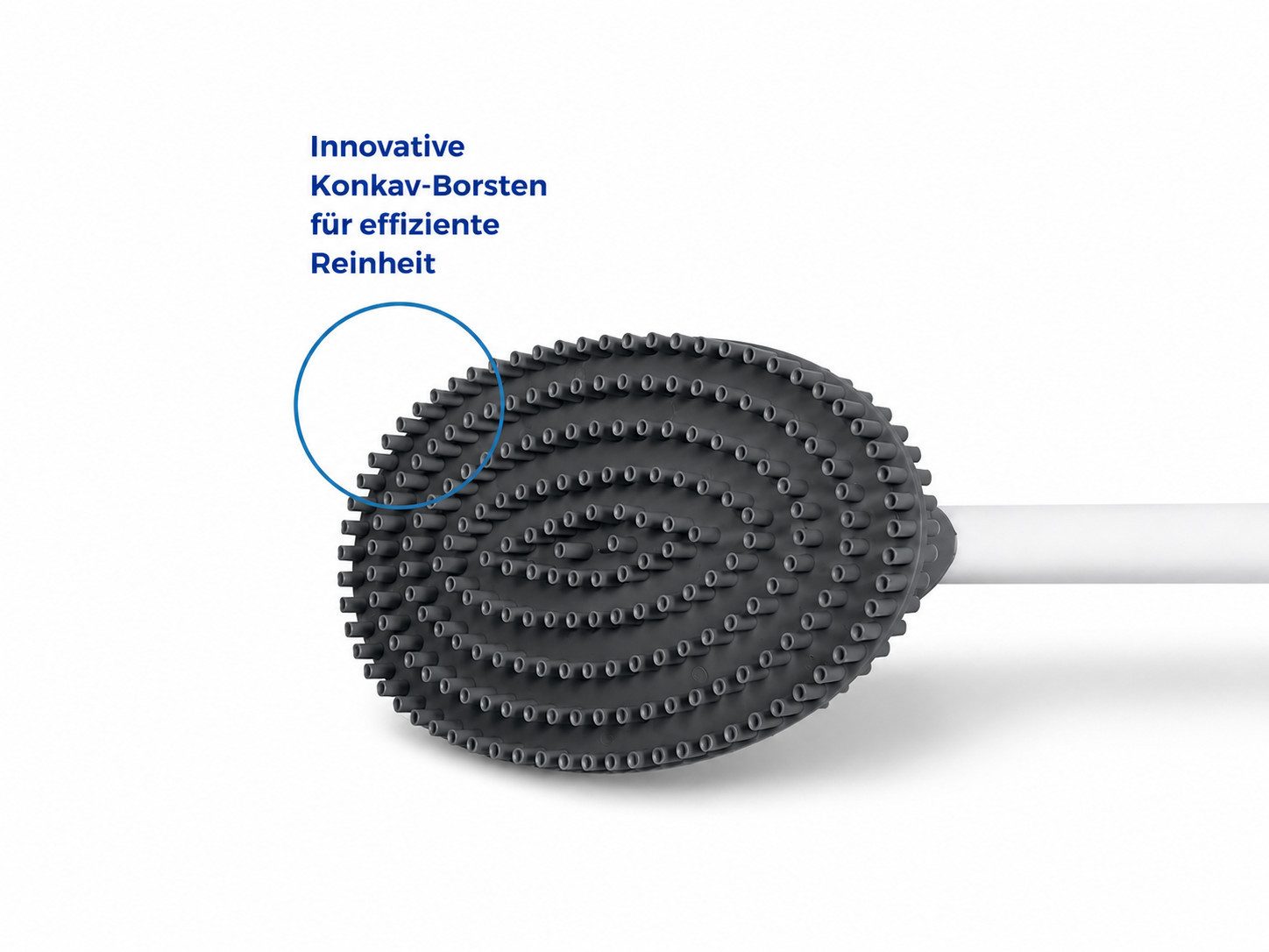 winwinCLEAN WC-Garnitur WC Cleaner WC Reinigungsbürste Toilettenbürste Klobürste aus Silikon, selbstreinigende Konkav - Silikonborstenbürste mit Anti-Haft-Effek – Bild 4 von 5