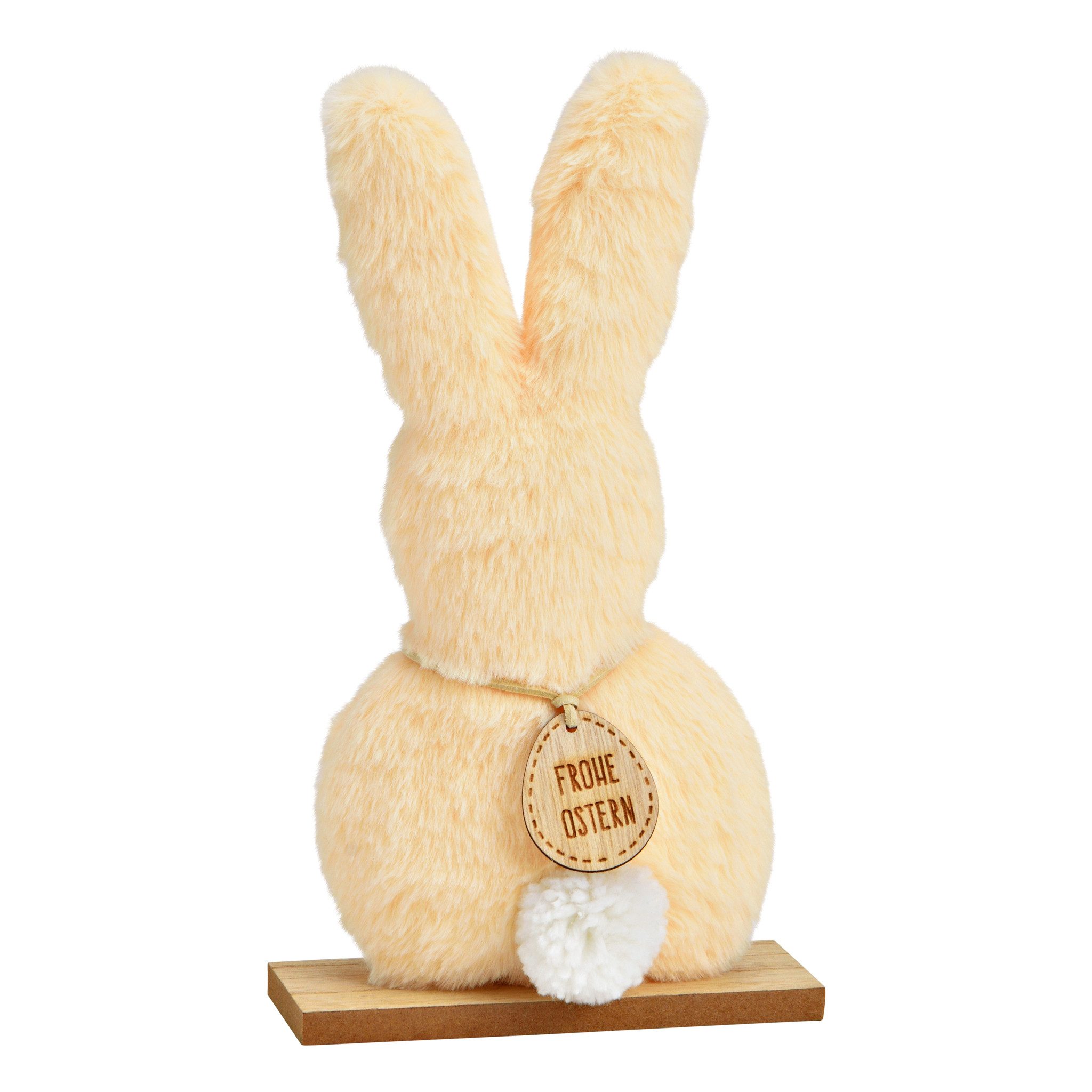 matches21 HOME & HOBBY Dekofigur Oster Dekofigur Hase, in orange aus Plüsch als Frühjahresdeko (1 St), Osterhase, 14x25 cm als Osterdeko