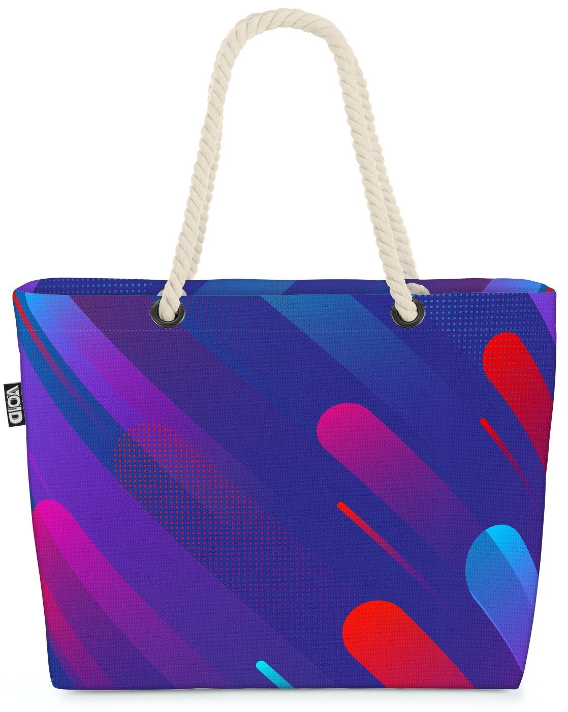 VOID Strandtasche (1-tlg), Farbkometen Beach Bag abstrakt muster Linie geometrisch gradient glühen deko