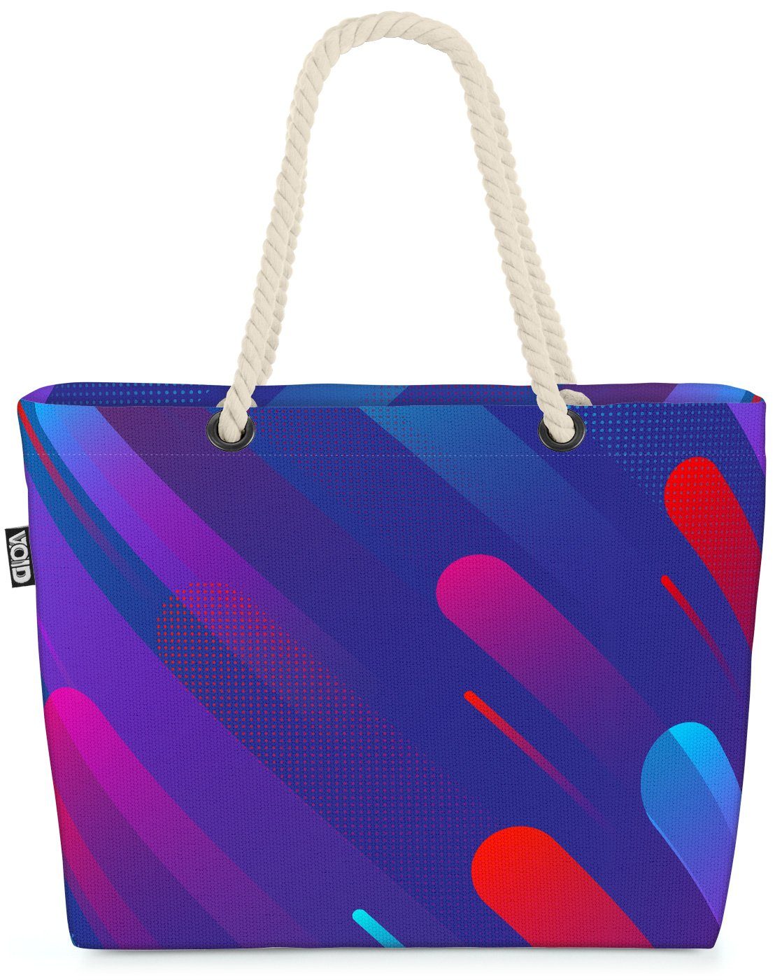 geometrisch Bag Strandtasche Linie Beach VOID deko gradient muster Farbkometen abstrakt (1-tlg), glühen