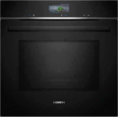 SIEMENS Backofen mit Mikrowelle iQ700 HM736GAB1, mit 1-fach-Teleskopauszug, ecoClean