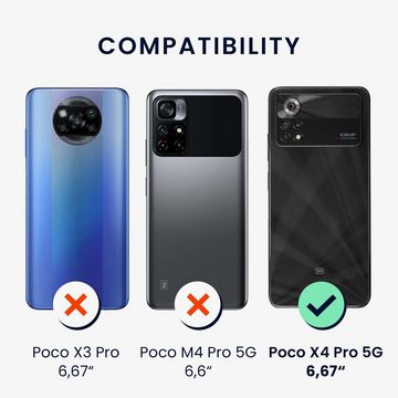 kwmobile Handyhülle Hülle für Xiaomi Poco X4 Pro 5G, mit Metall Kette zum Umhängen - Silikon Handy Cover Case Schutzhülle