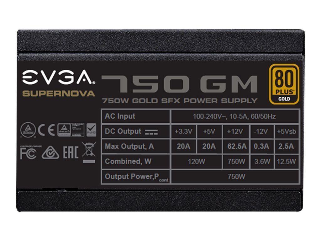 EVGA EVGA 750W SuperNOVA 750 GM Fully Modular (80+Gold) PC-Netzteil