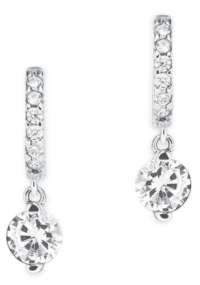 Amor Paar Creolen, mit Zirkonia (synth)