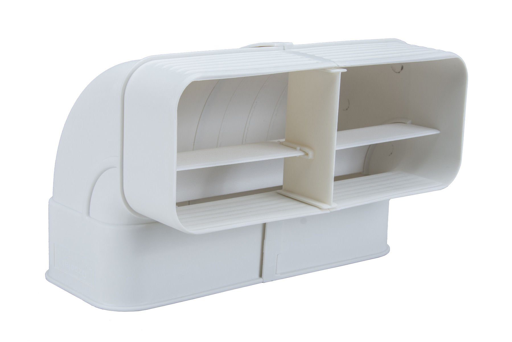 Quellmalz Abluft-Set optimAIRo-Bogen senkrecht 90° Flachkanal Abluftsystem