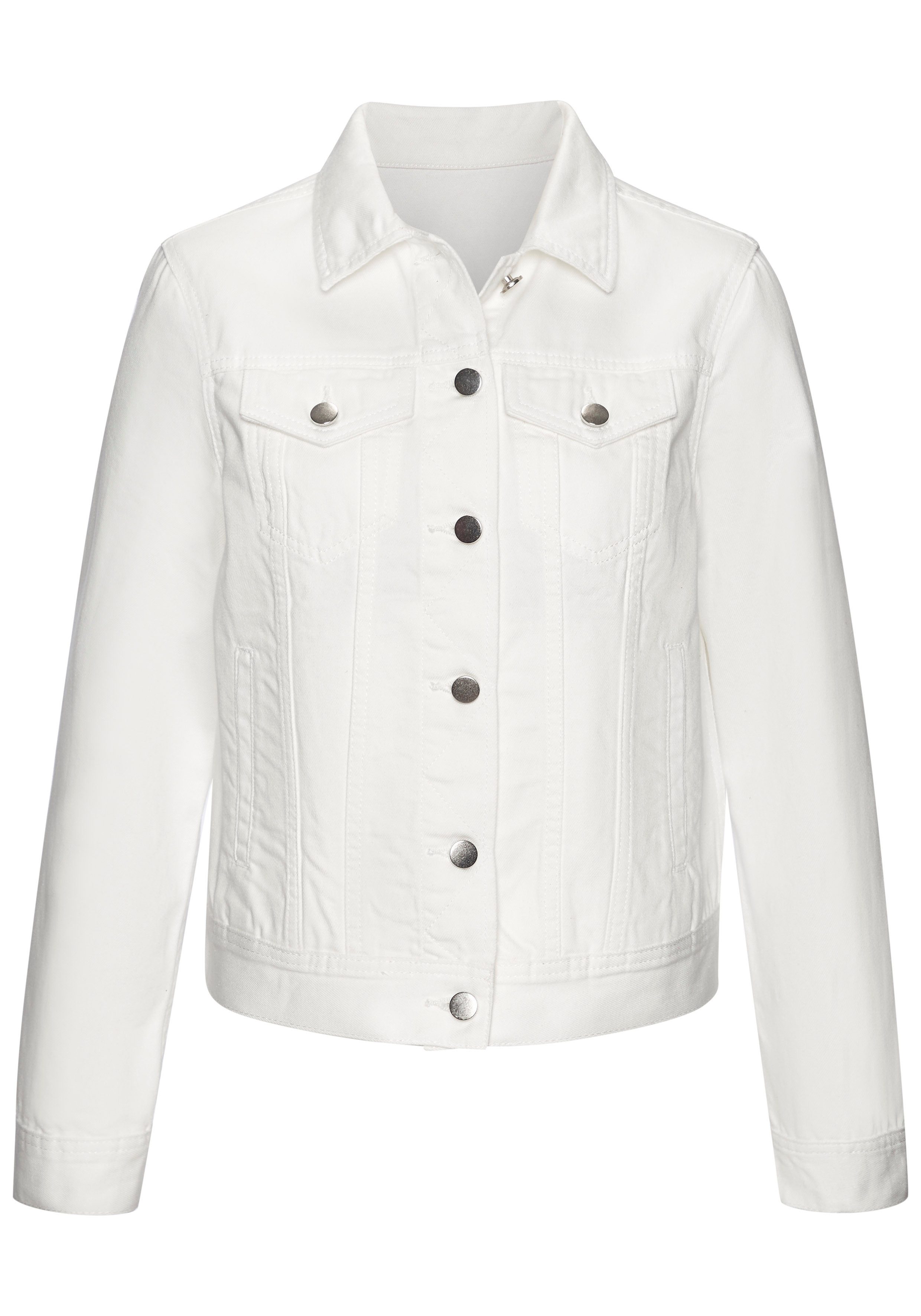 LASCANA Jeansjacke mit zwei Pattentaschen, Denimjacke aus Baumwolle, Sommerjacke. € 79,99