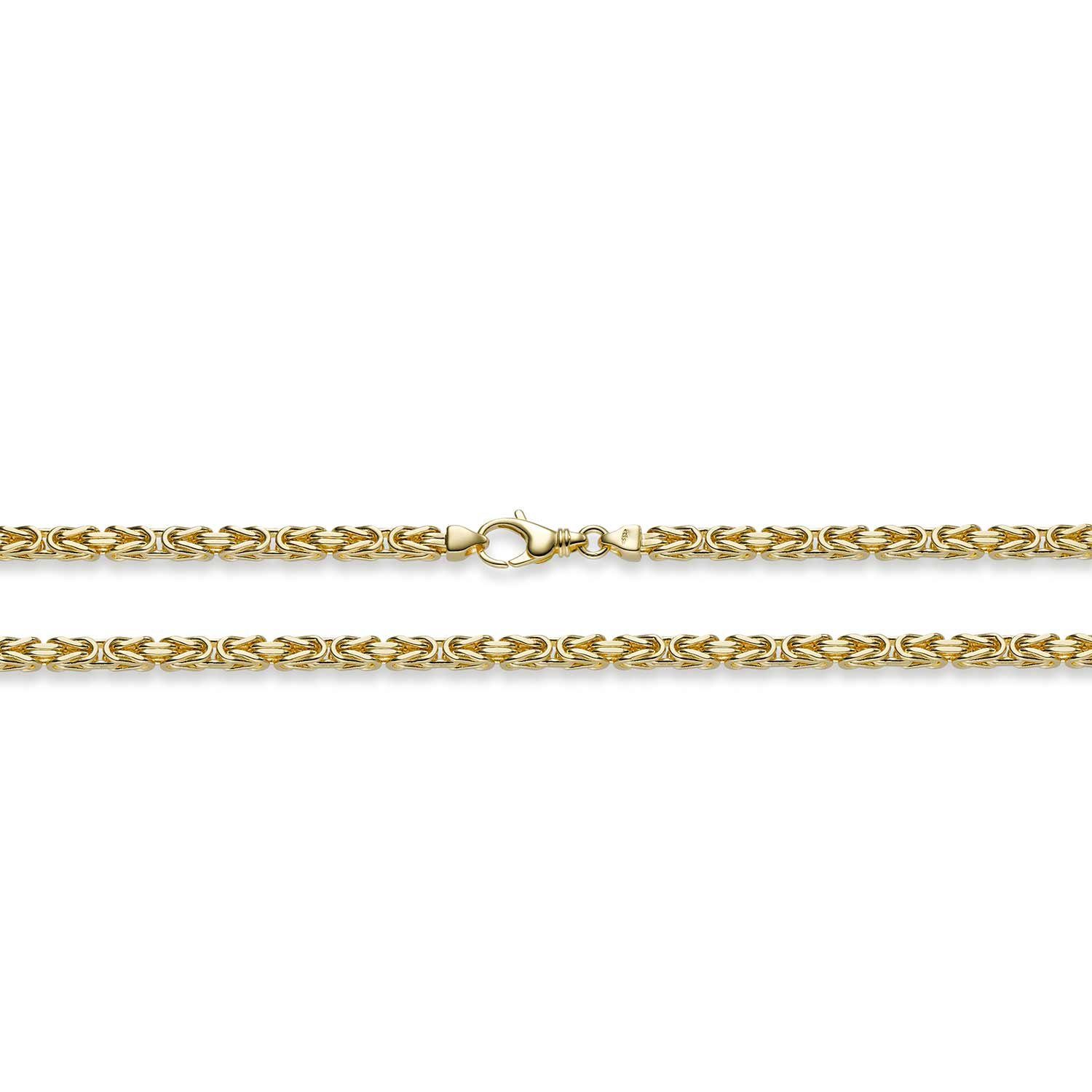 HOPLO Königskette Goldkette Königskette Länge 50cm - Breite 4,0mm - 750-18 Karat Gold, Made in Germany