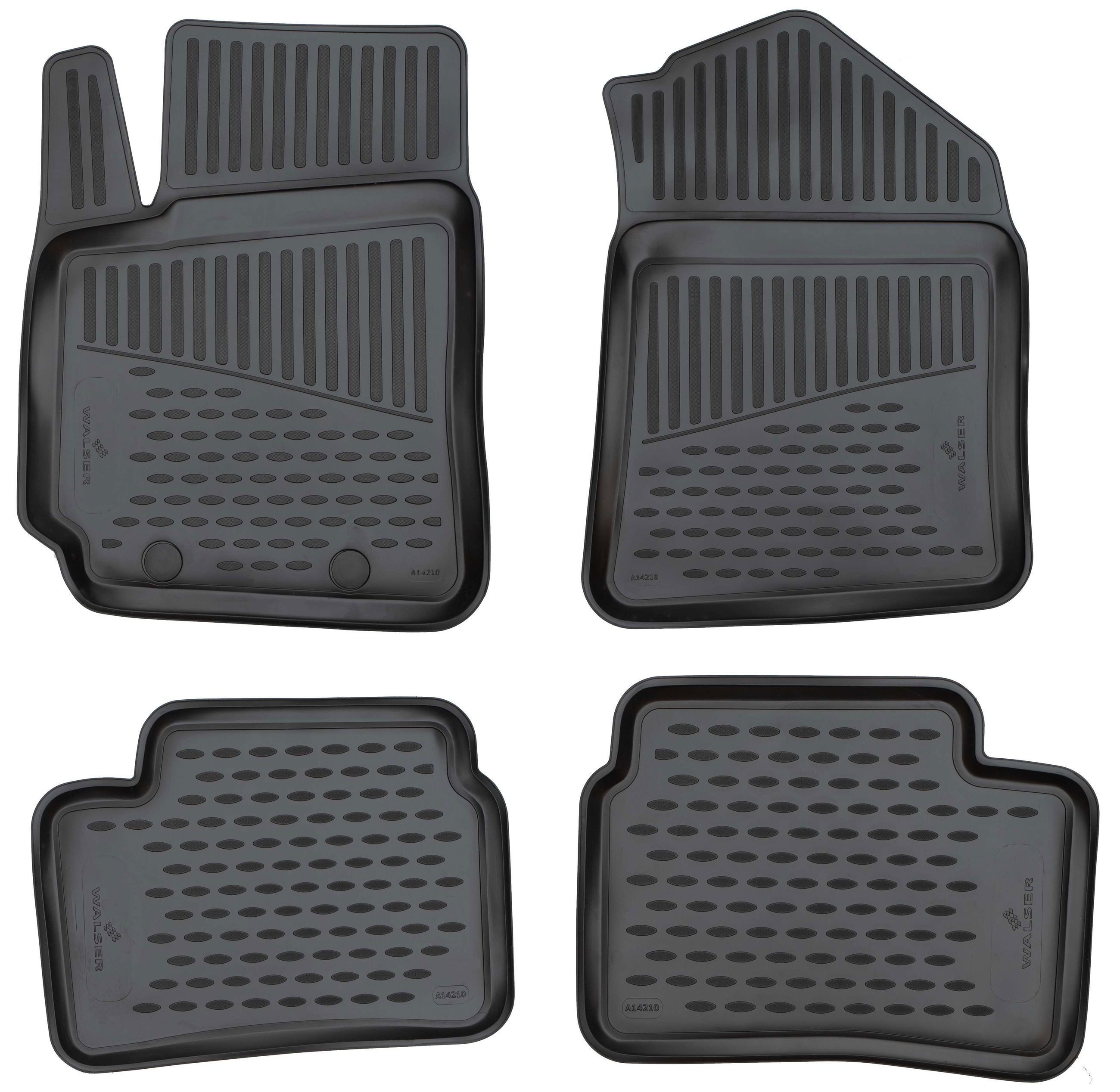 WALSER Kofferraumwanne Automatte Passform XTR (2 St), für HYUNDAI i10 II (BA, IA) HYUNDAI i10 II (BA, IA) 08/2013-, HYUNDAI i10 II (BA, IA) 08/2013-12/2021