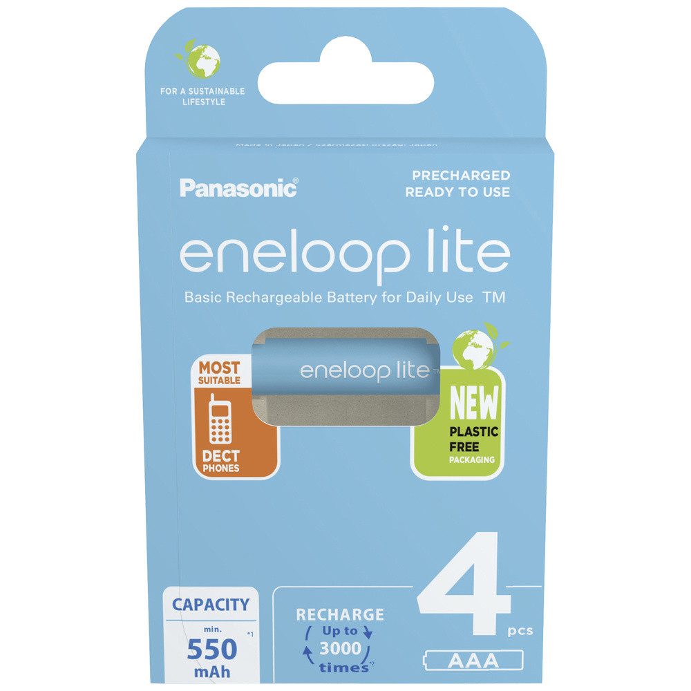 eneloop eneloop lite HR03 Micro (AAA)-Akku NiMH 550 mAh 1.2 V 4 St. Batterie