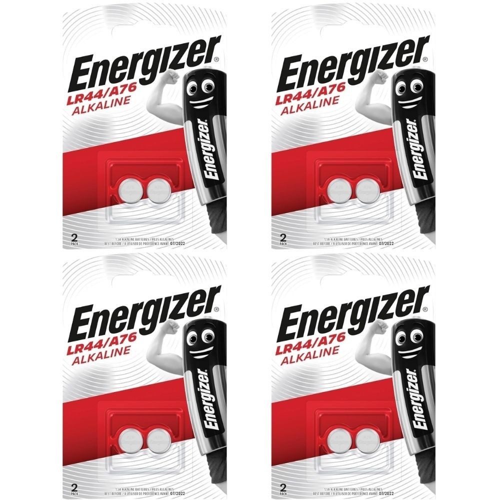 Energizer LR44 A76 Knopfzellen Batterien 1,5V Alkaline Mini Batterie 8er Pack Batterie, Alkaline Knopfzellen Batterien Uhren Spielzeug Fernbedienung Batterie