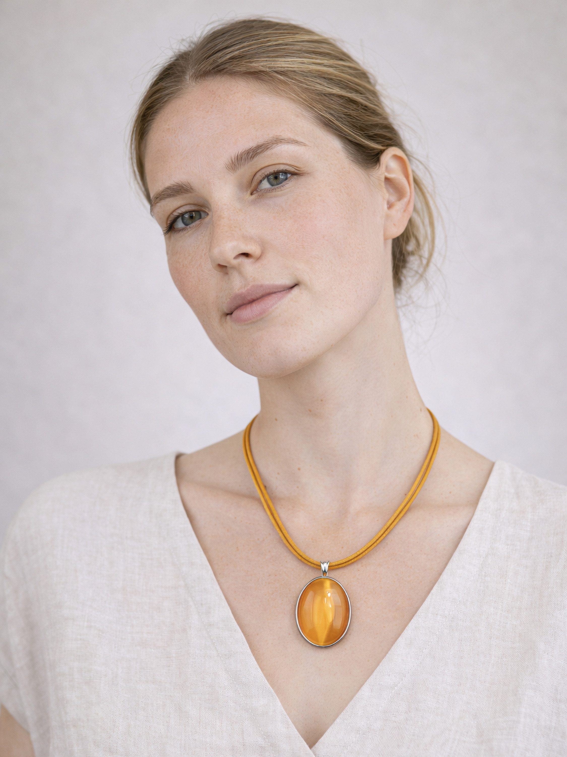 COLLEZIONE ALESSANDRO Kette mit Anhänger Stone, ovaler Anhänger