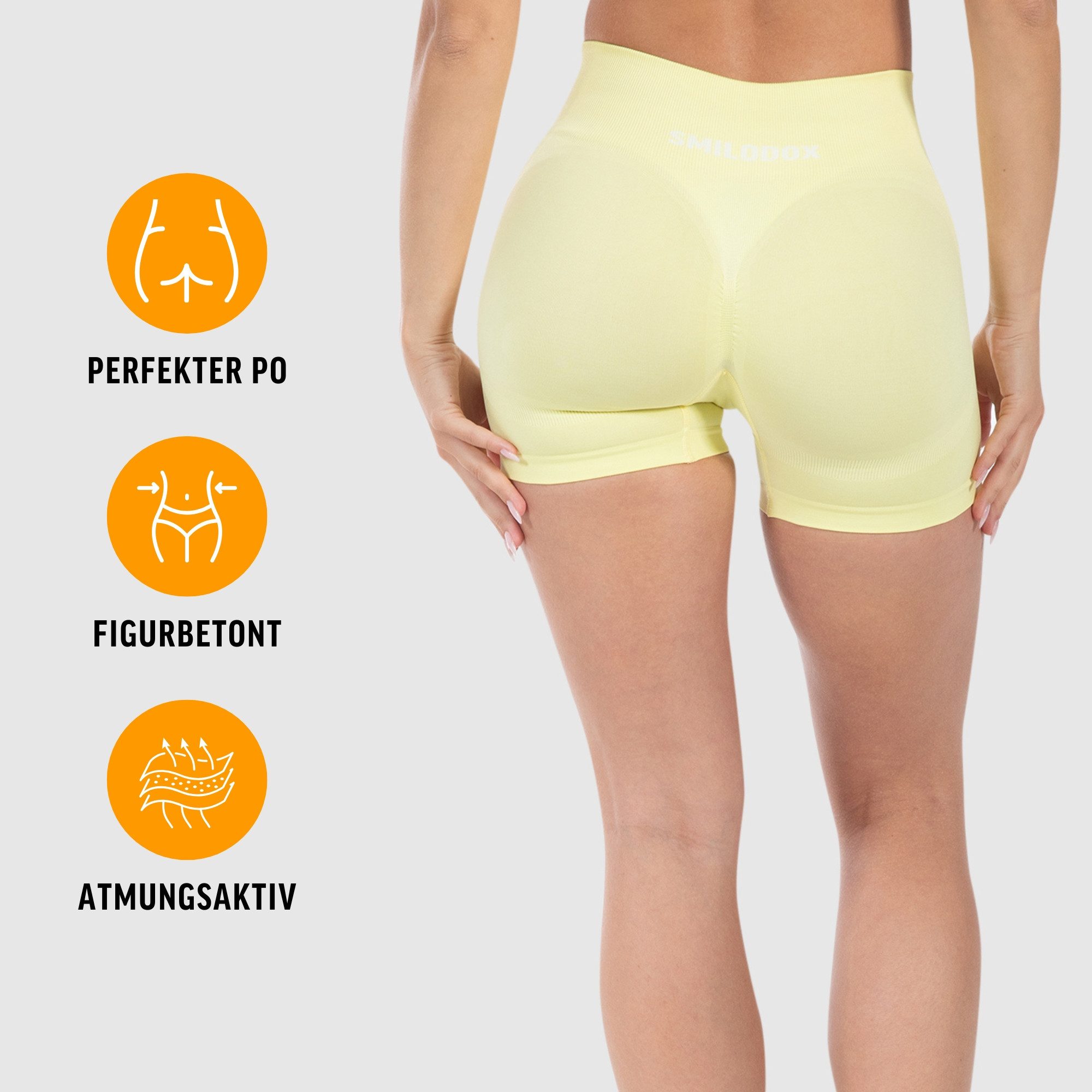 Smilodox Shorts Cetrina, High Waist Push Up Scrunch Hotpants mit hohem Bund günstig online kaufen