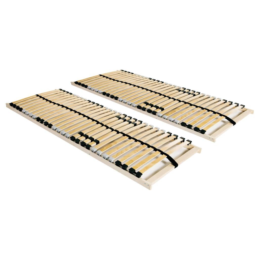 vidaXL Bett Lattenroste 2 Stk. mit 28 Latten 7 Zonen 70x200 cm