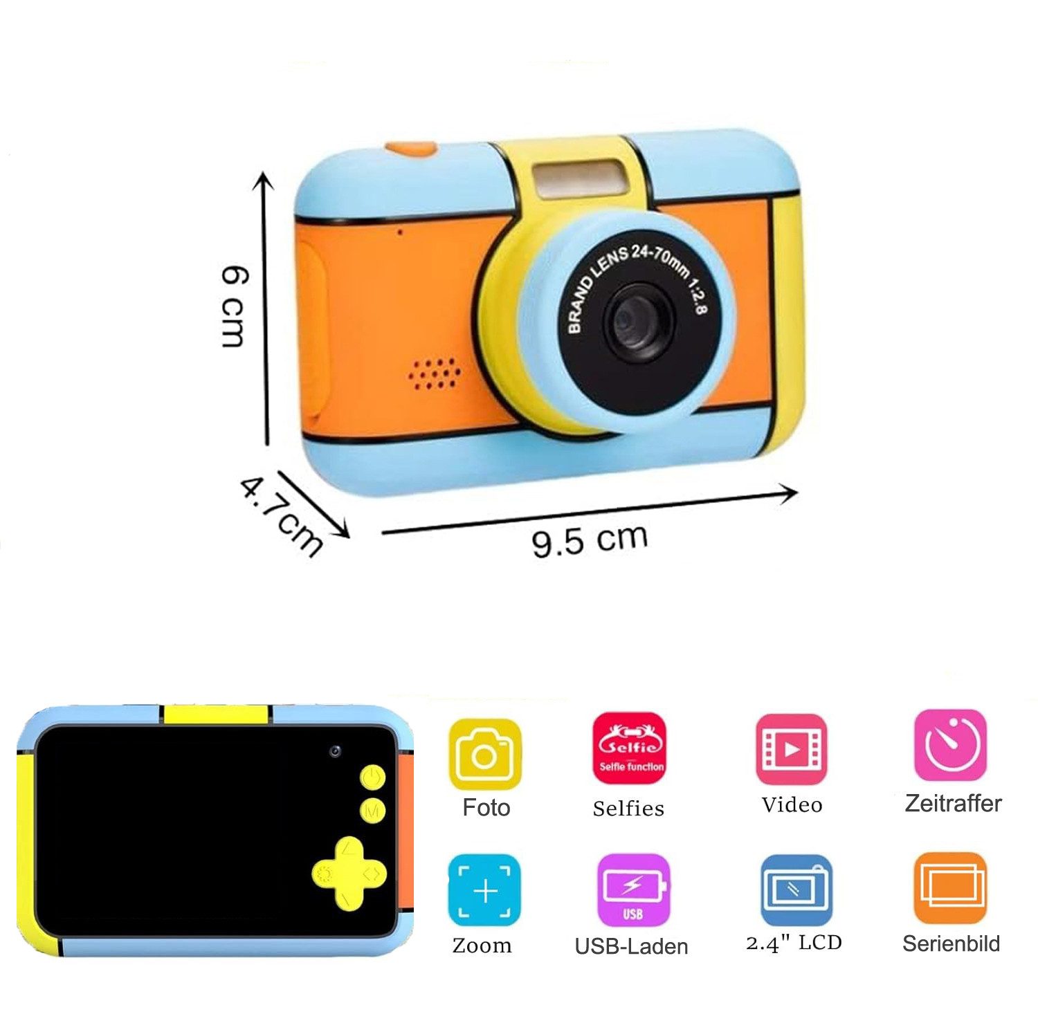 Coonoor Spielzeug-Zoom Digitalkamera mit 32GB SD-Karte günstig online kaufen