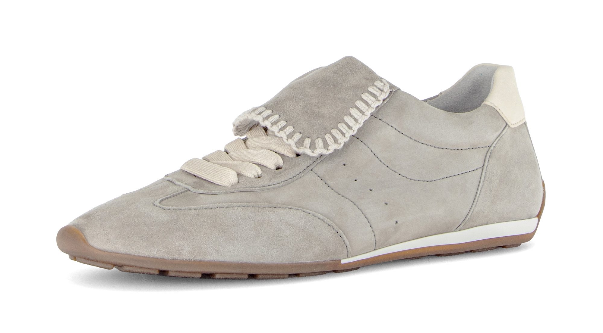 Gabor Sneaker Freizeitschuh, Halbschuh, Schnürer mit Ziernähten und Kontrastbesatz