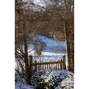 Kissenhülle LEXINGTON Kissen Snowman Organic Cotton Velvet White Gray (30x40), Lexington