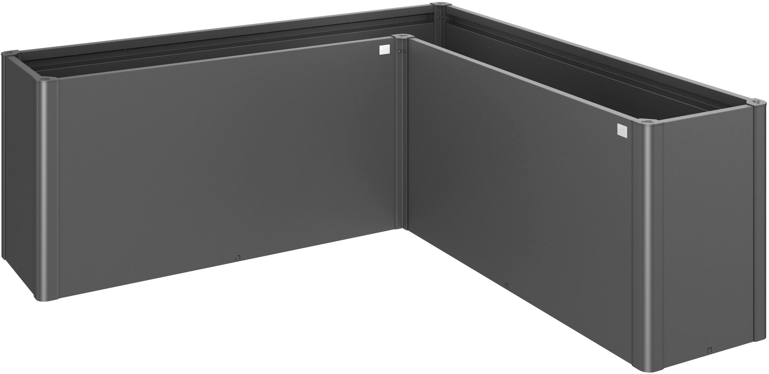 Biohort Hochbeet BELVEDERE L-Form maxi 2 m, verschiedene Farben, 201x201x77 cm, extrem langlebig, aus Metall