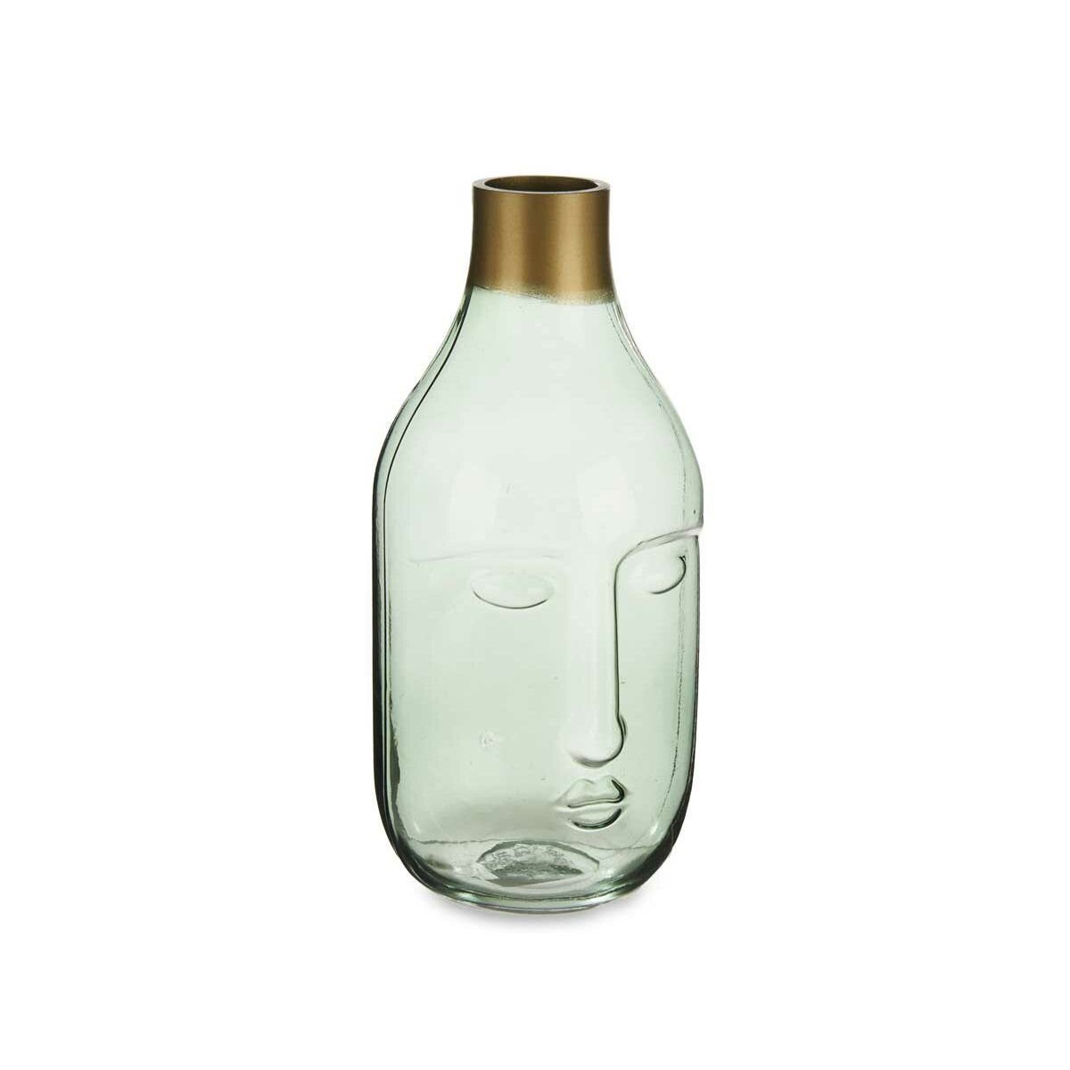 Gift Decor Dekovase Vase Stück x 12 Glas 6 24,5 11 Gesicht grün cm x