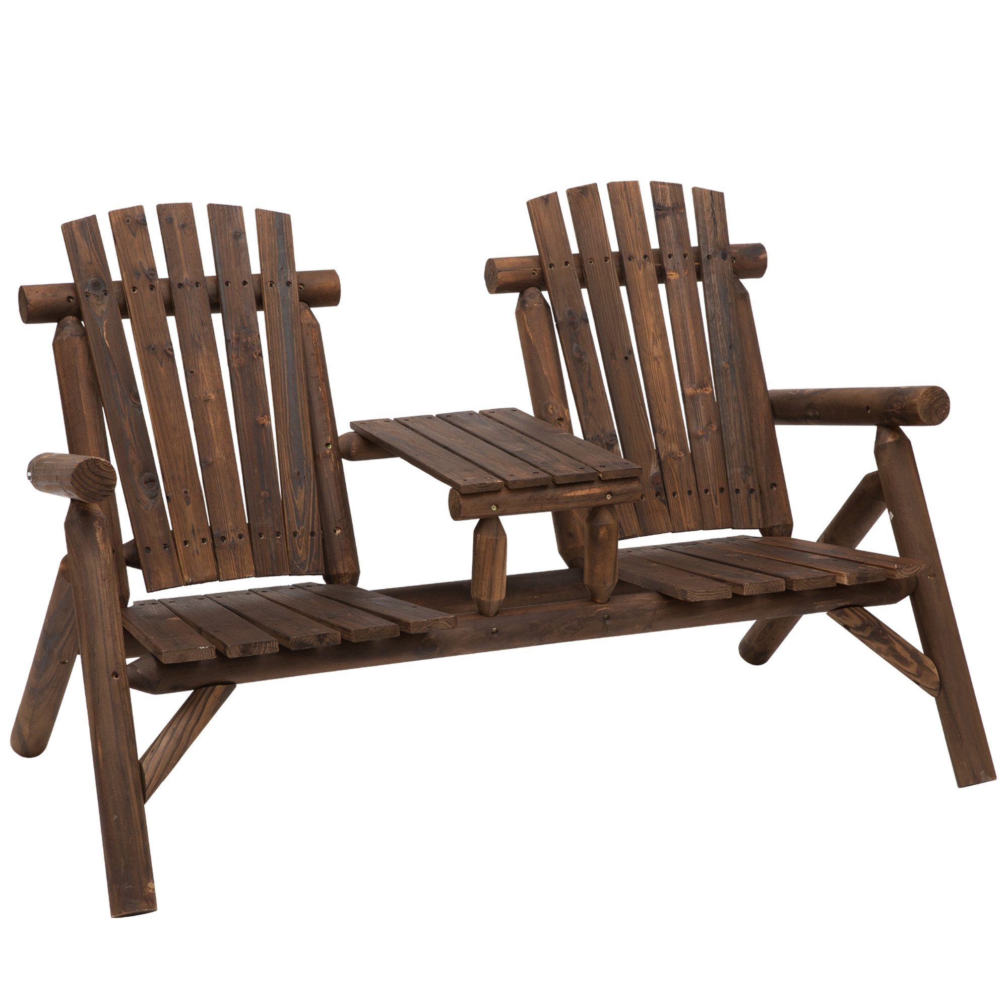 Gartenbank Gartenbank mit Tisch, Gartenmöbel, Sitzbank, 2 Stühle, Massivholz