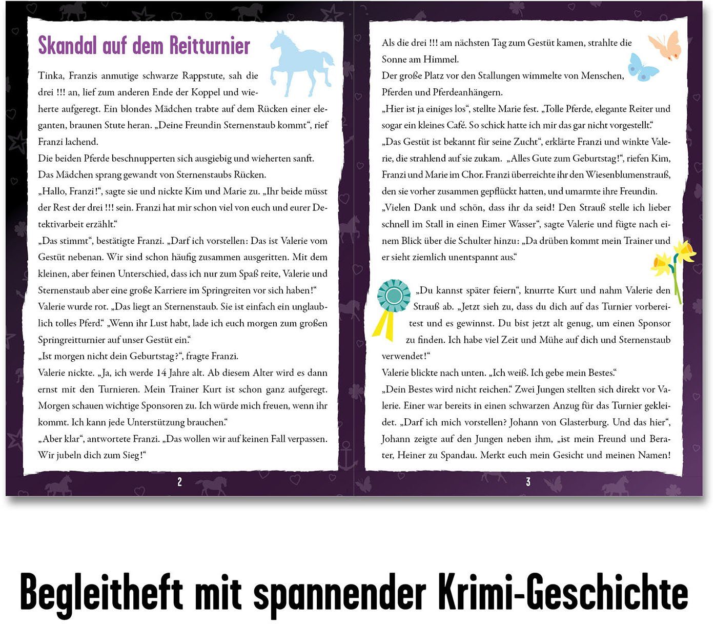 Kosmos Puzzle Krimipuzzle Die drei !!! Skandal auf dem Reitturnier, 200 Puzzleteile, Made in Germany