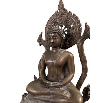 Asien LifeStyle Buddhafigur Donnerstags Buddha Figur Bronze Thailand 38cm groß