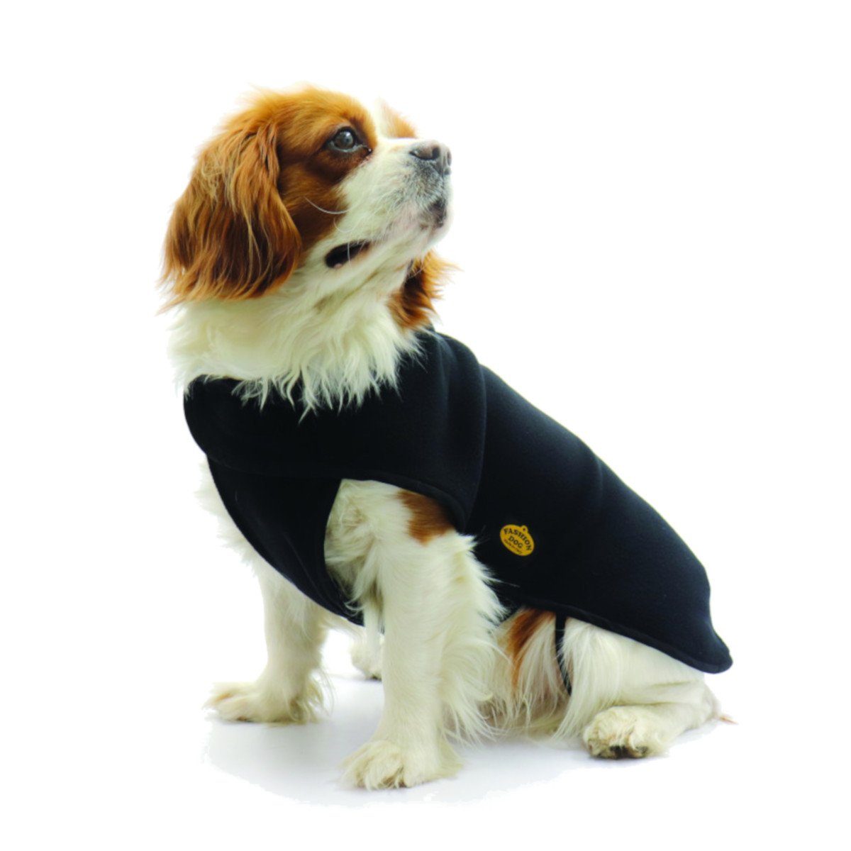 Fashion Dog Hundemantel Fleece-Hundemantel, Schwarz, 27 cm