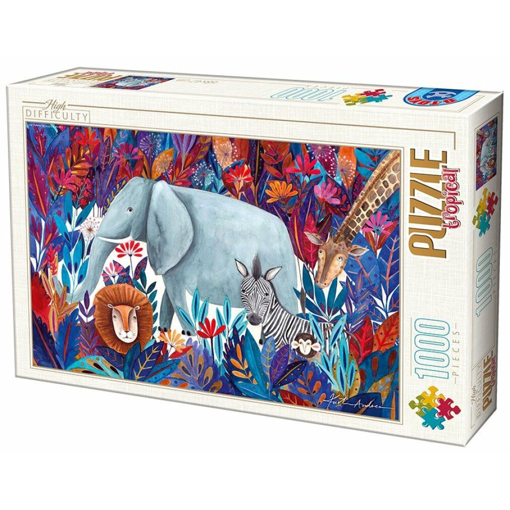 D-TOYS Puzzle Puzzle Delphin 1000 Teile, Puzzleteile