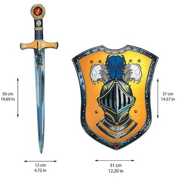 Liontouch Lichtschwert Ritter Schwert 50cm & Schild aus Schaumstoff Motiv Ritterhelm